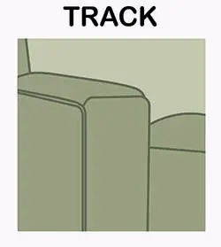 Track sofa arm style