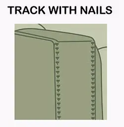 Track with nails arm chair style