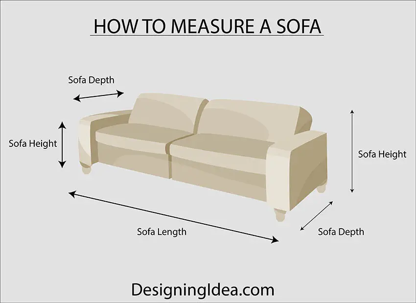 How to Measure A Sofa (Interior Design Guide) - Designing Idea