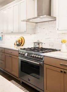 Top 5 Standard Stove Dimensions For Your Kitchen   Two Tone Kitchen Cabinets With Stainless Steel Stove 20 219x300 