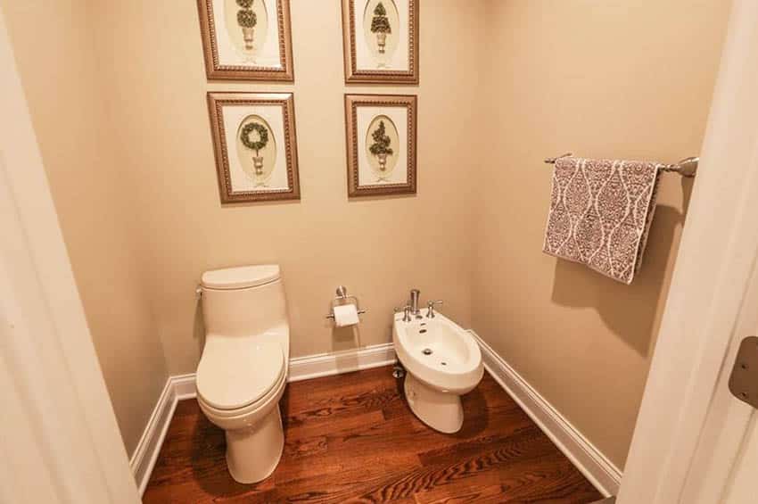 Water closet with over the rim bidet and toilet