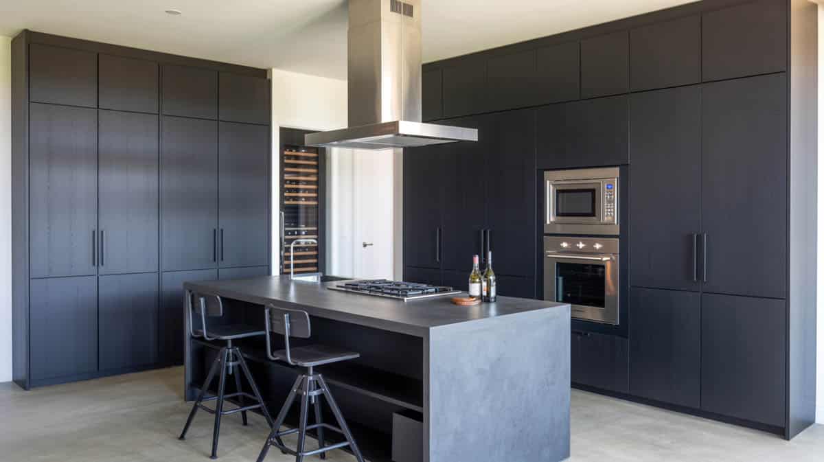 What makes this kitchen unique is the way that its cabinets were