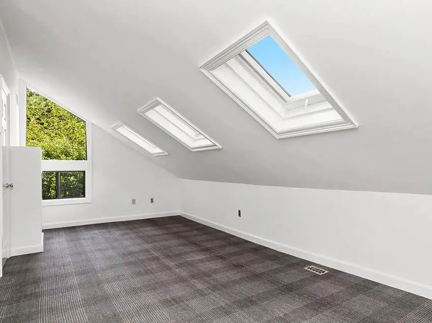 Attic skylights with crank opening