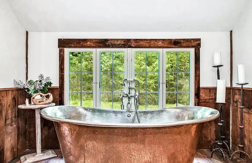 Deep copper tub