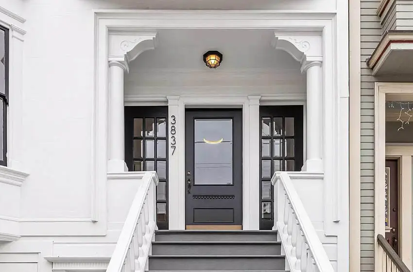 Grand entrance to post victorian house