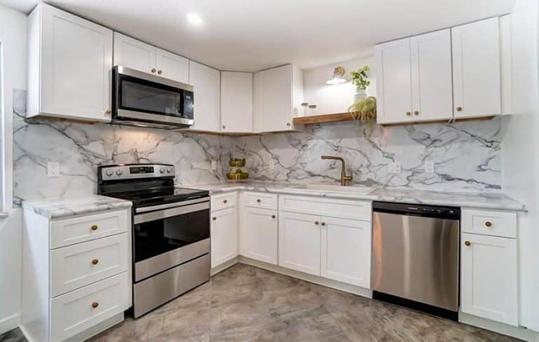 cultured marble kitchen countertop with undermount sink