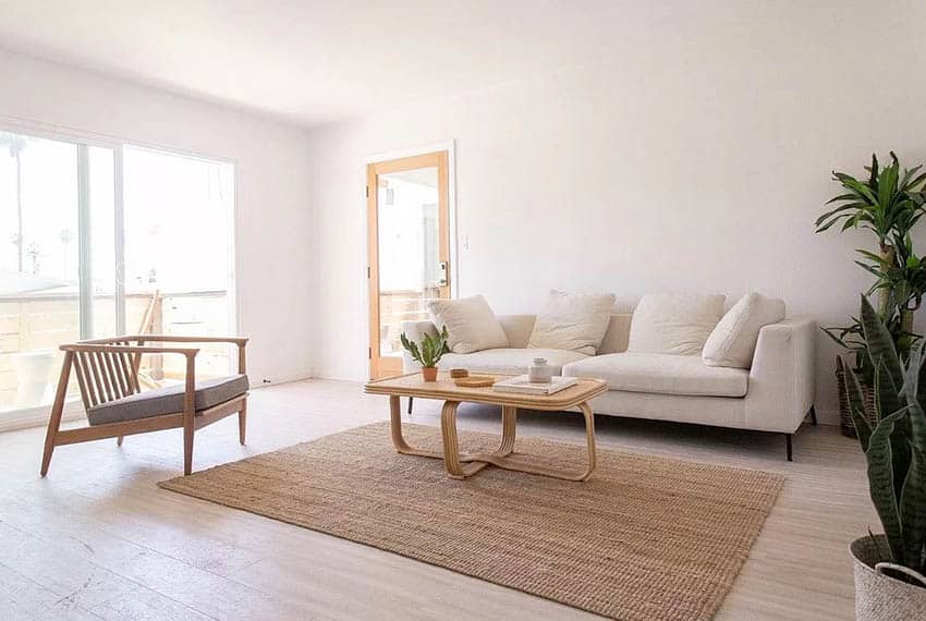 Scandinavian furniture in living room