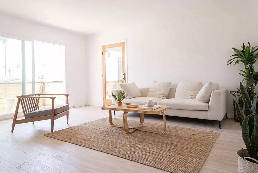 Scandinavian sofa, chair, and coffee table