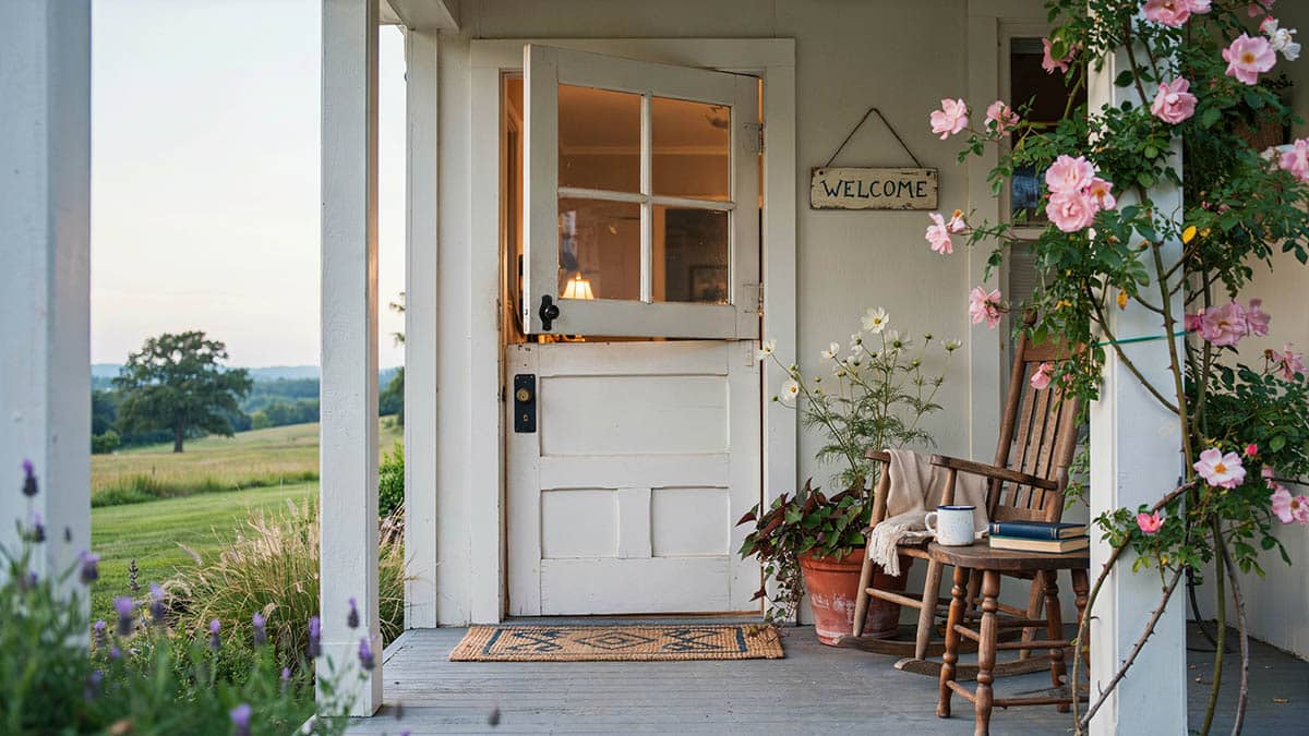 Rustic farmhouse dutch style door