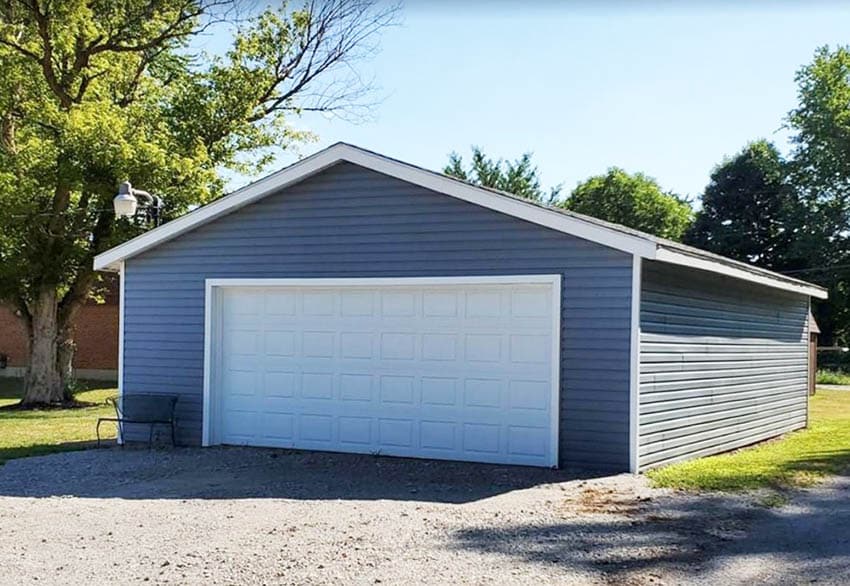 standard square feet of 2 car garage