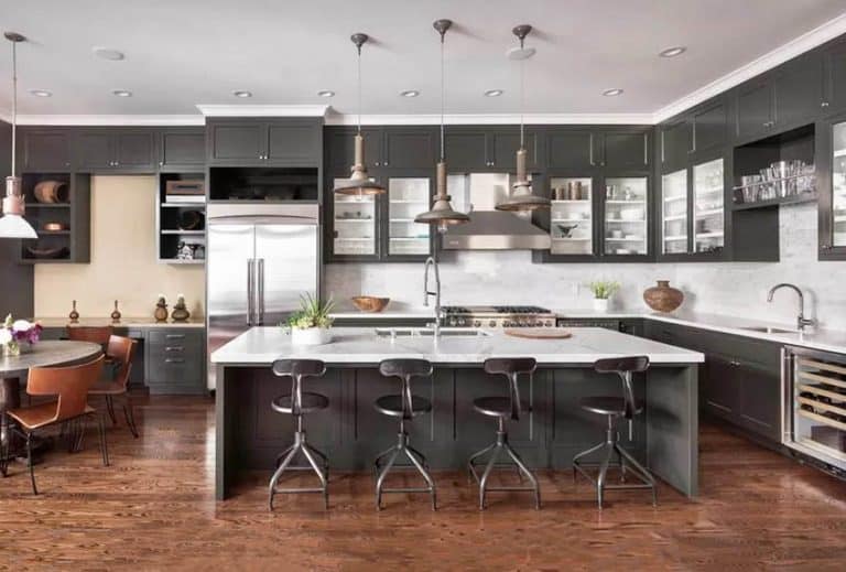 25 Dark Gray Kitchen Cabinets (Design Gallery)