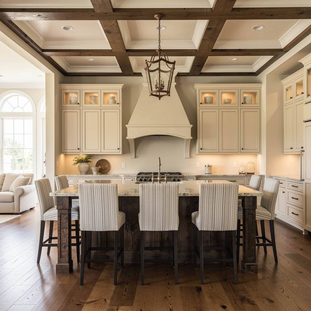 A beautiful open layout living room that flows in to