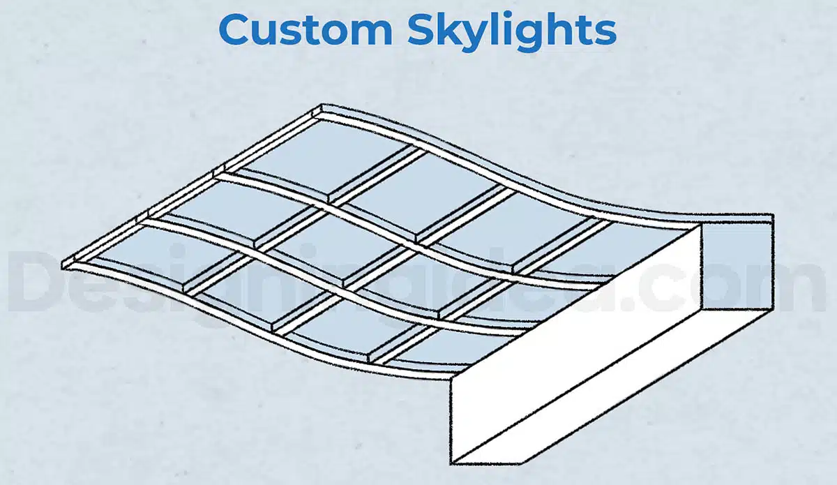 Custom shaped skylight