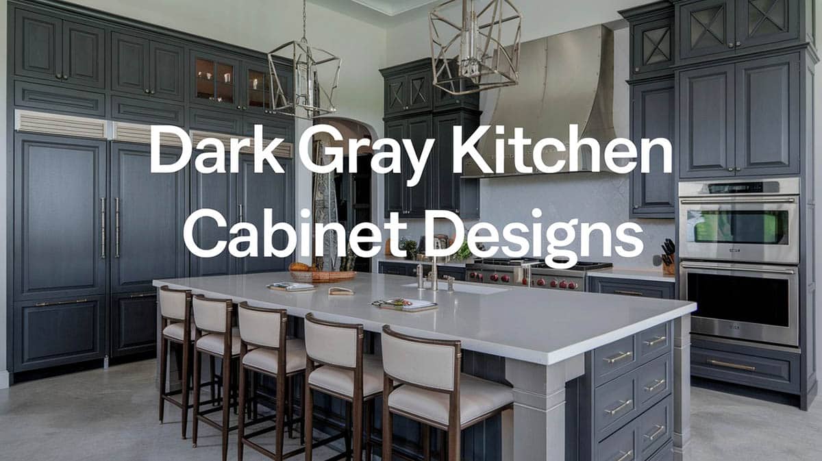 Dark gray kitchen cabinet designs