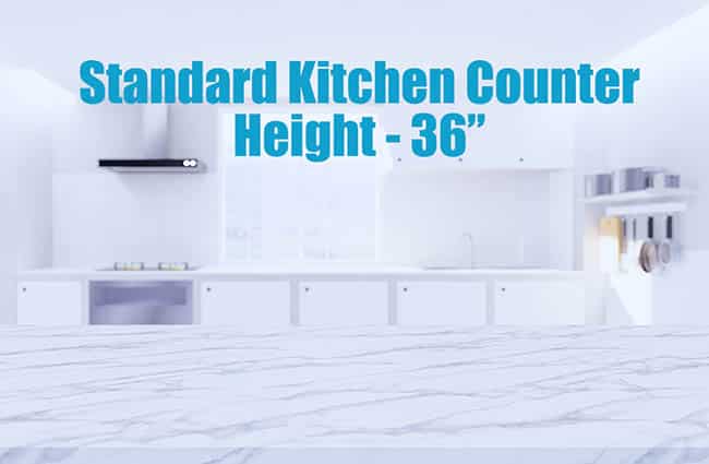 standard kitchen counter height