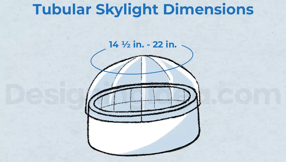 Tube skylight sizes