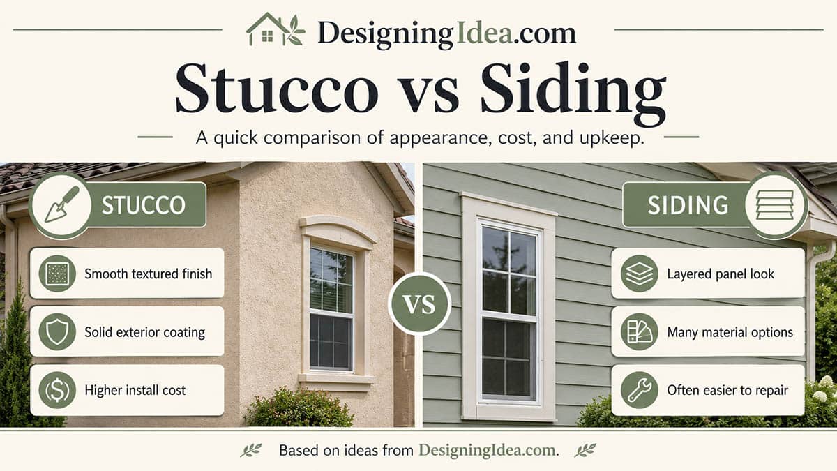 Stucco vs vinyl siding comparison