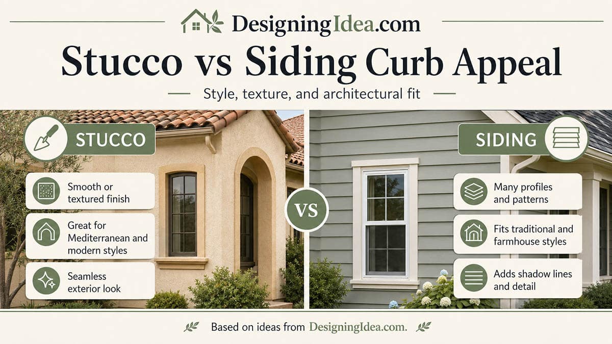 Choosing stucco or siding for curb appeal