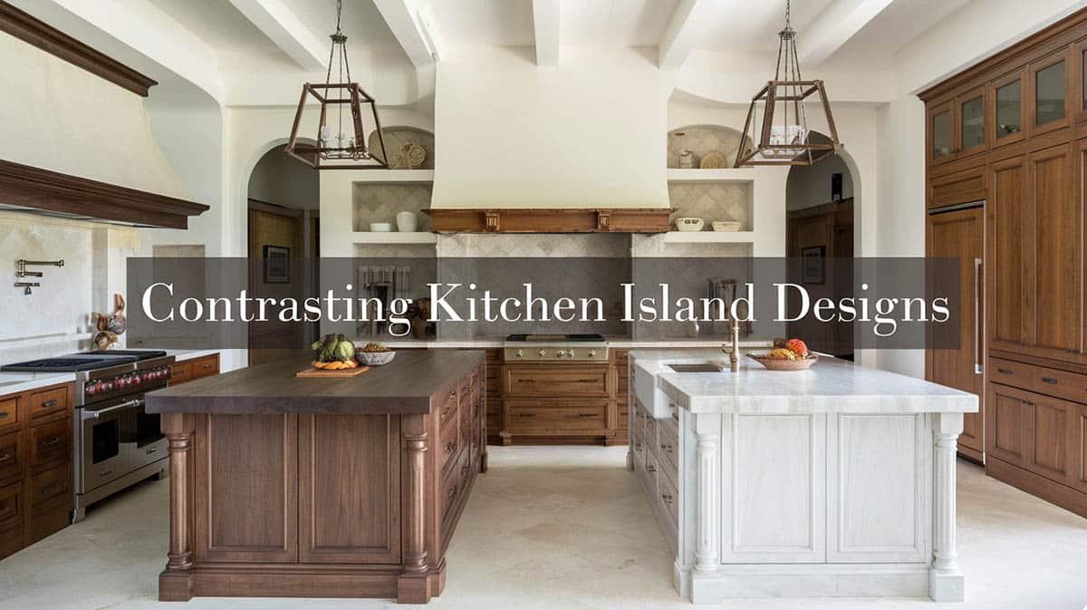 Contrasting kitchen island designs
