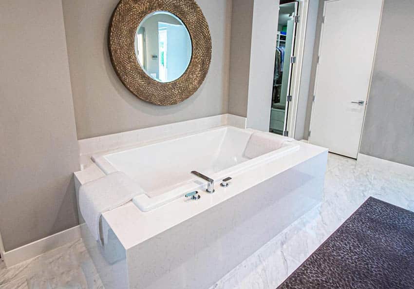 drop in tub surround dimensions