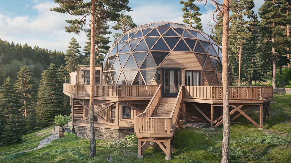 Geodesic style home