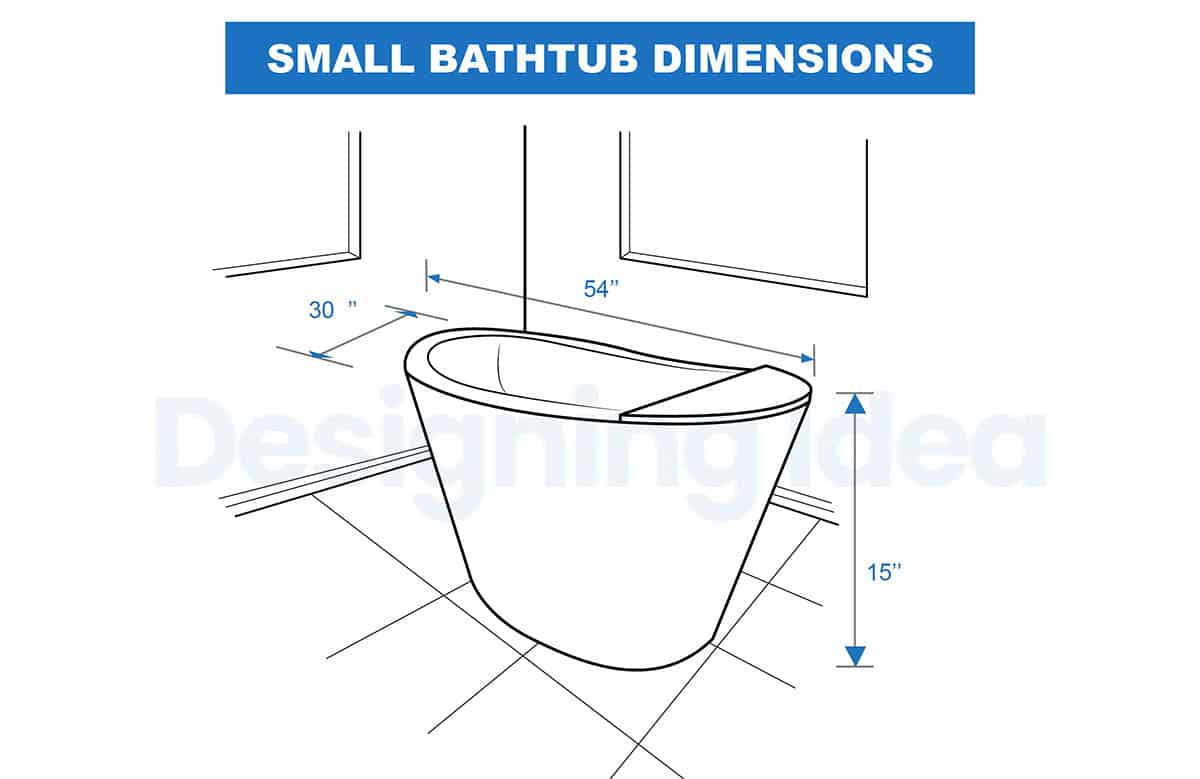 Size of small bathtub