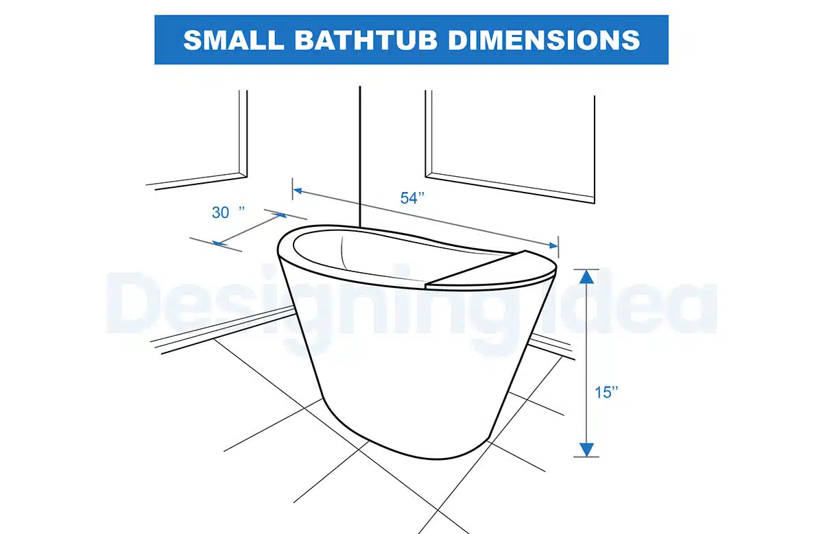Size of small bathtub