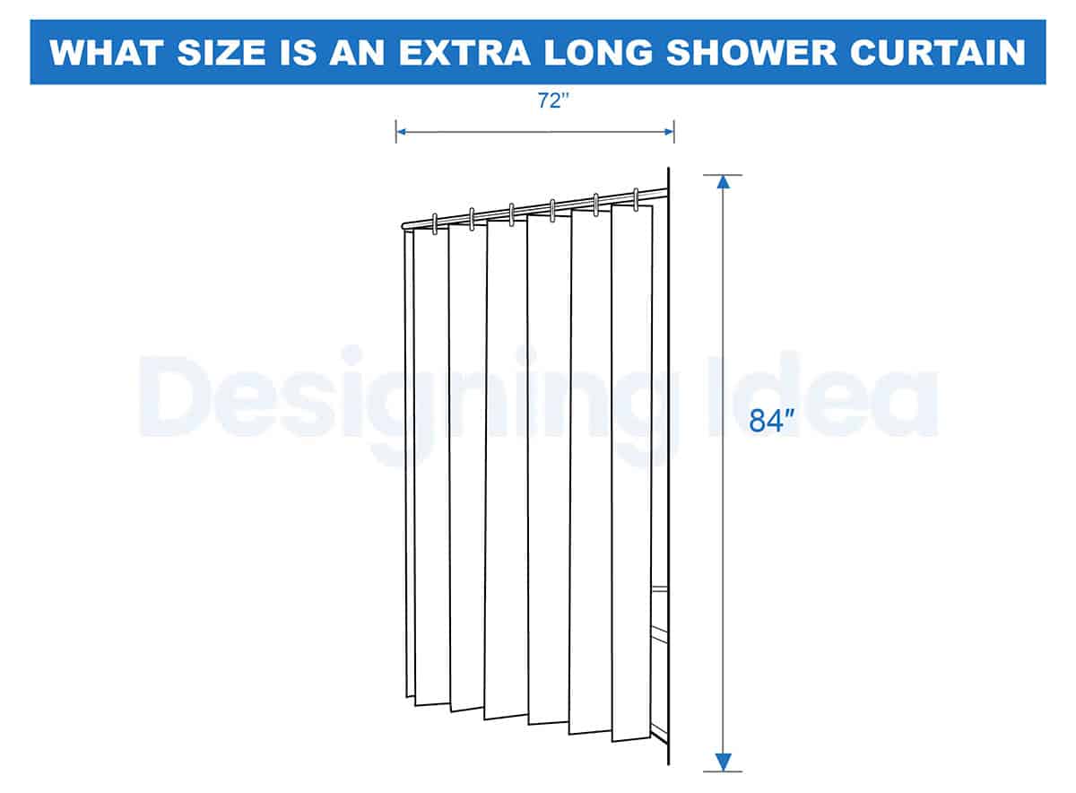 Size of extra long curtain