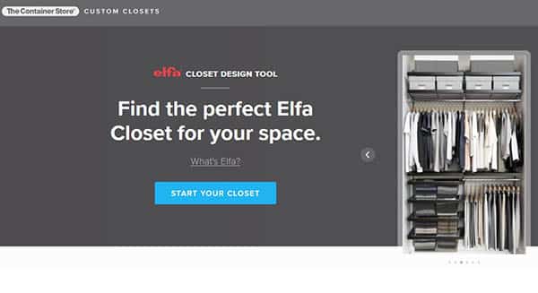 Elfa closet design tool