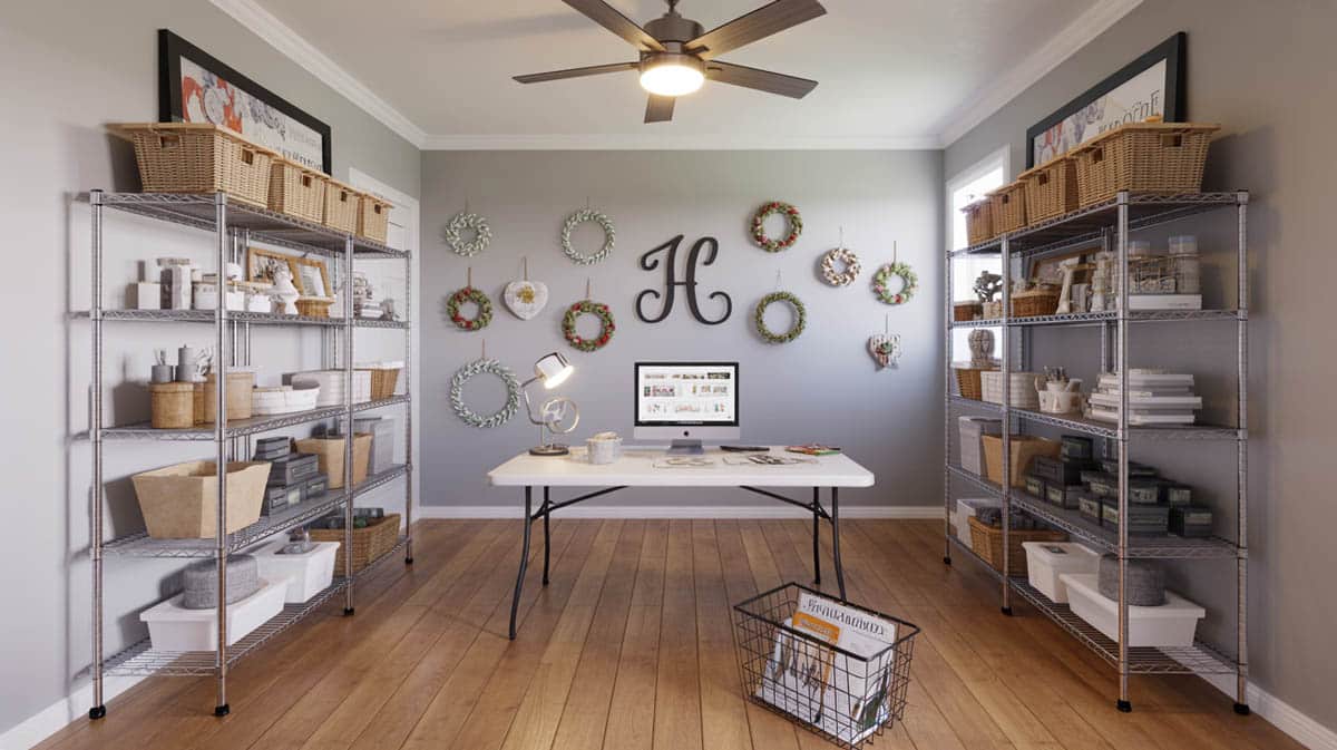 Cozy space to do craft work