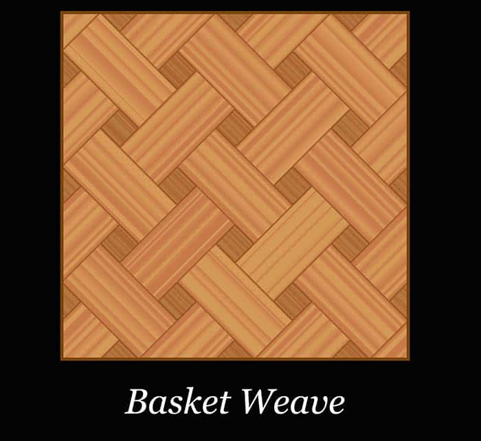 Basketweave floor pattern