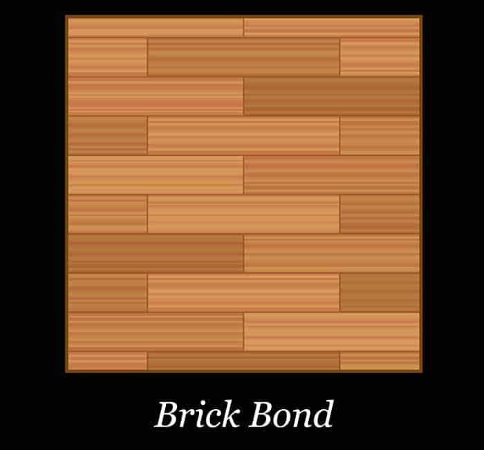 Brick pattern wood floor