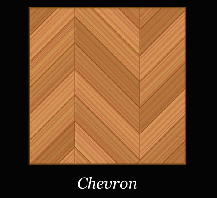 Chevron pattern wood floor