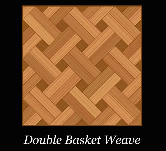Double basketweave floor pattern 