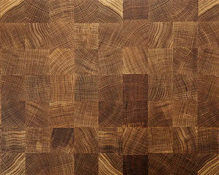 End grain wood block pattern