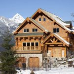 Log style home in mountains
