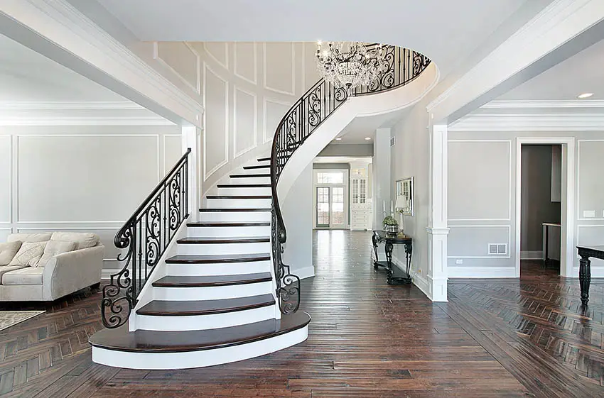 Luxury fancy staircase house entryway