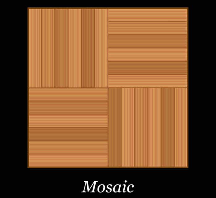 Mosaic inlay floor pattern
