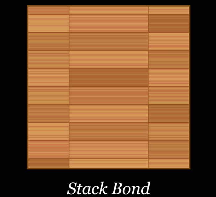 Stack bond floor pattern