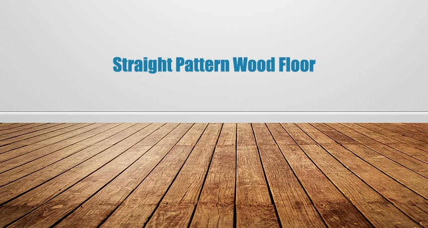 Straight pattern wood floor