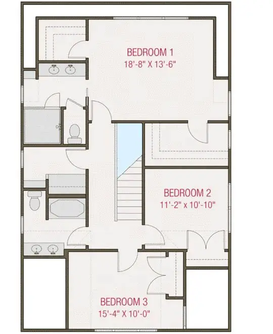 Craftsman bungalow house floor plan 2nd floor