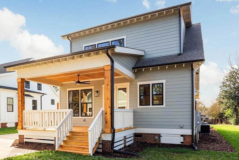 Craftsman bungalow with covered porch