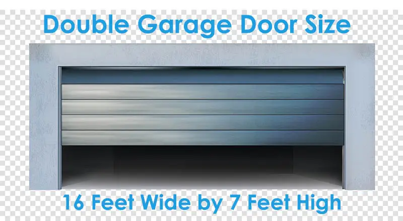 Double garage door size