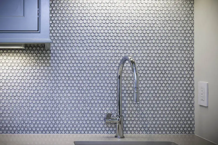 Kitchen with penny tile 