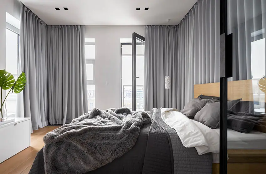 Modern gray curtains