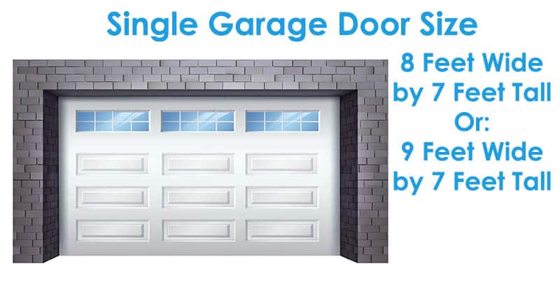 Standard Garage Door Sizes Single Double Custom Designing Idea