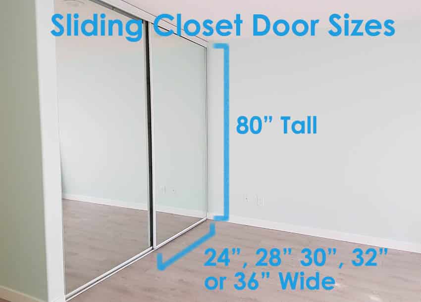 Sliding closet door sizes