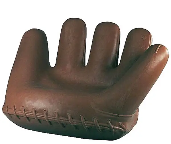 Baseball glove sofa