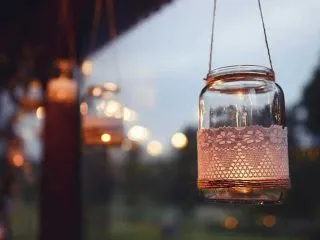 Mason jar hanging lights