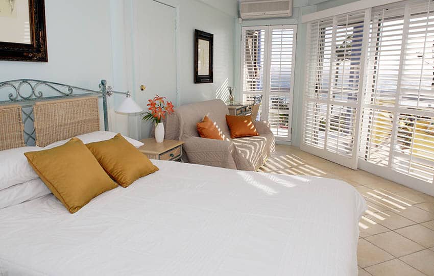 Master bedroom with plantation shutters